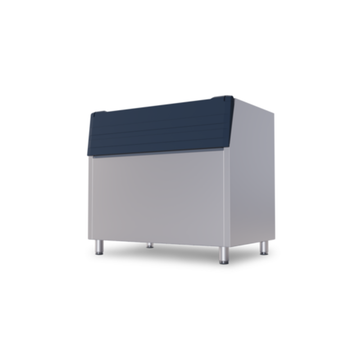 Insulated ice storage bins designed for efficient ice storage in commercial settings.