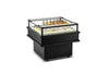 CM-900C Refrigerated Island Display cooler showcasing beverages in a compact design, ideal for commercial environments.