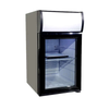 EFI C1-40GDCT-L countertop glass door display refrigerator with LED lighting for product visibility.