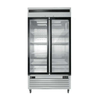 EFI C2-39GDSVC commercial bottom mount glass door refrigerator with LED display and spacious interior.