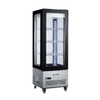 EFI CGCM-2675 refrigerated display case with LED illumination, showcasing food and beverages elegantly.