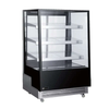 EFI CGCM-3557 straight glass refrigerated display case showcasing perfect food presentation.