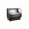 EFI CGOM-3651 Refrigerated Open Air Display Merchandiser black with glass front for easy product access.