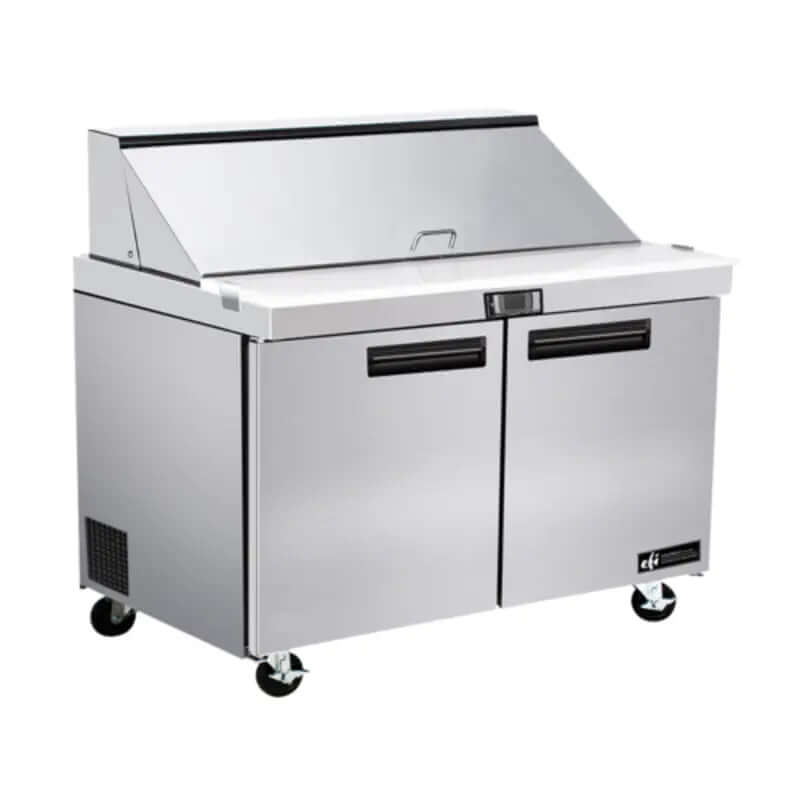 EFI CMDR2-36VC Commander Mega Top Refrigerated Sandwich Prep Table for efficient food preparation.