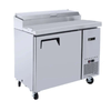 EFI CPDR1-44VC-R 44" commercial refrigerated pizza prep table for efficient food preparation and fresh ingredients.