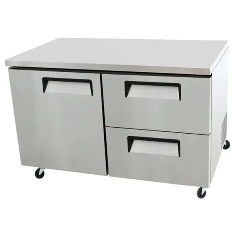 EFI CUDW2-60VC Stainless Steel Undercounter Commercial Refrigerator with drawers, designed for foodservice efficiency.