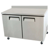 EFI CWDR2-48VC commercial stainless steel work top refrigerator with sleek design and double doors.