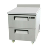 EFI CWDW2-27VC commercial worktop refrigerator with stainless steel drawers for efficient foodservice.