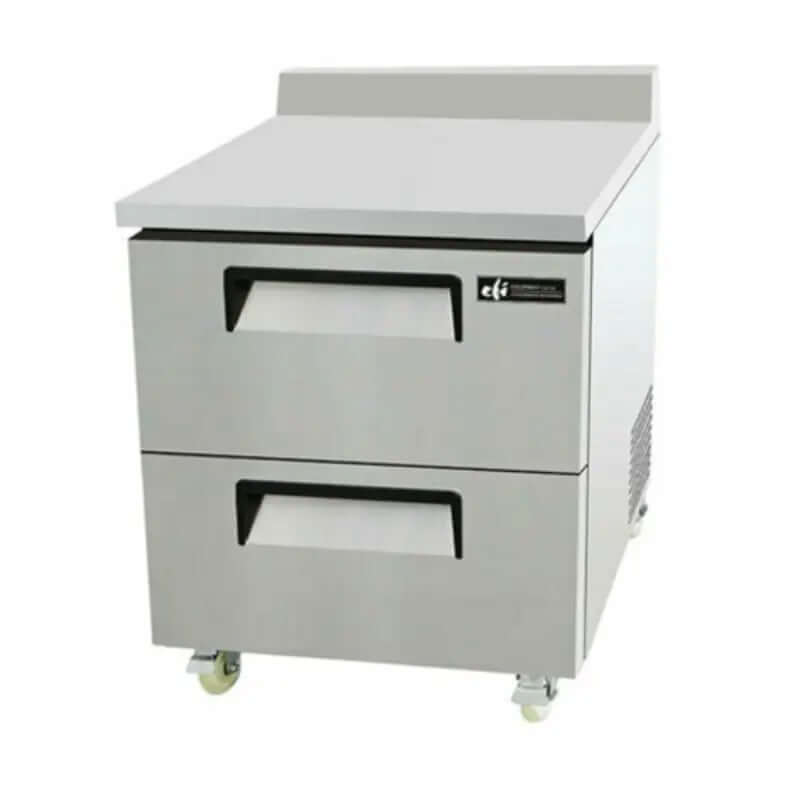 EFI CWDW2-27VC commercial worktop refrigerator with stainless steel drawers for efficient foodservice.