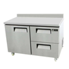 EFI CWDW2-60VC commercial stainless steel work top refrigerator with two drawers and a spacious work surface.