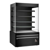 EFI Versa Display CGOMB-4880 Black Open Air Refrigerated Merchandiser for showcasing beverages and snacks.