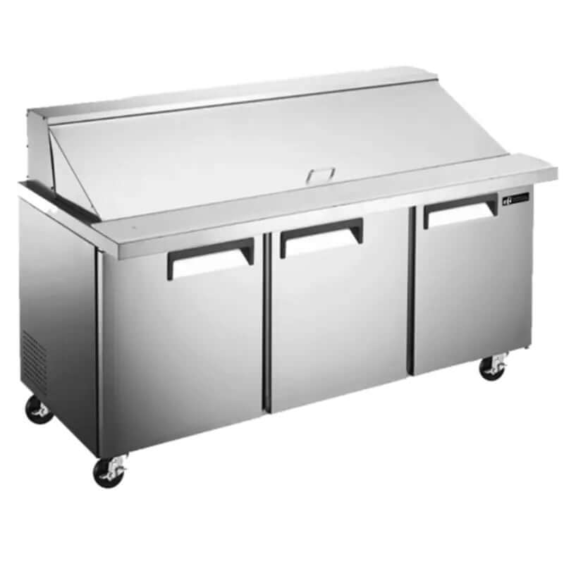 EFI X-LINE 72" Refrigerated Mega Top Prep Table CMDR3-72VCX for efficient food preparation.