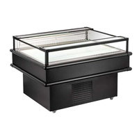 CM-1200C refrigerated island display showcasing a sleek and modern design for product visibility in retail.