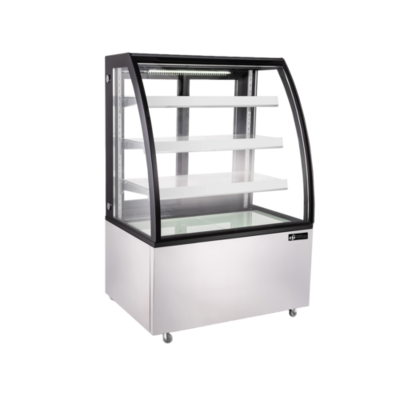 EFI CGCM-3756 Versa Series 37-Inch Stainless Steel Curved Glass Refrigerated Merchandiser