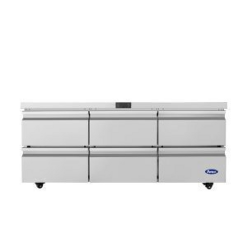 Atosa AUR72D6 72-5/8" Six-Drawer Commercial Undercounter Cooler