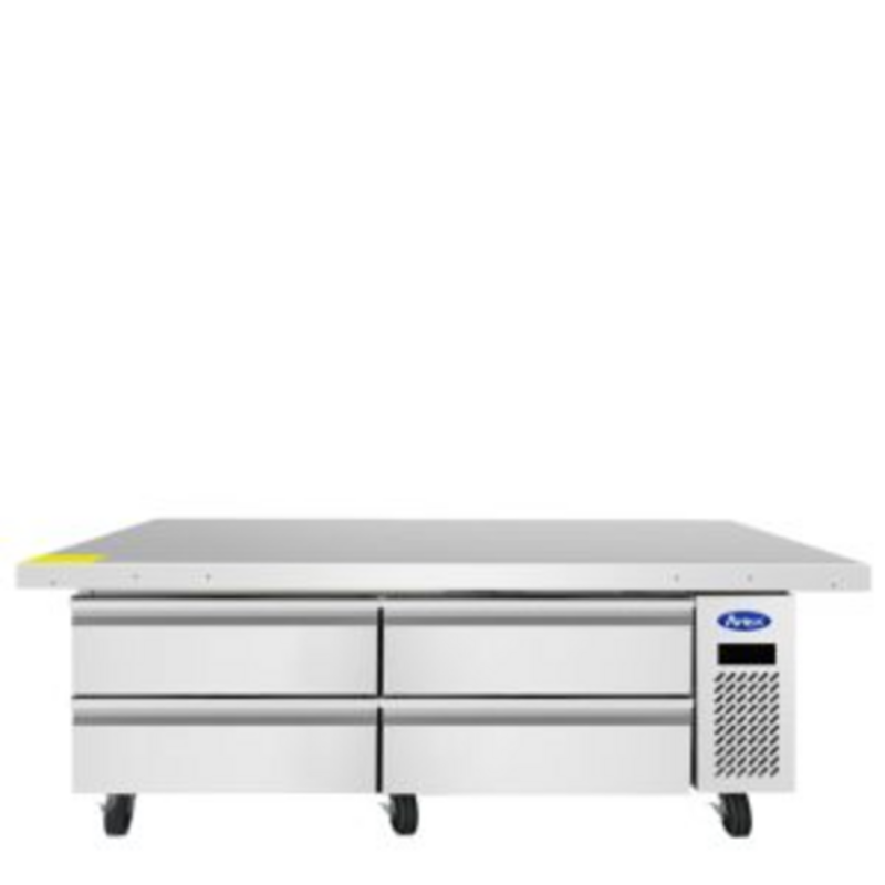 Atosa MGF8464GR 76-Inch Stainless Steel Freezer Chef Base with 4 Drawers