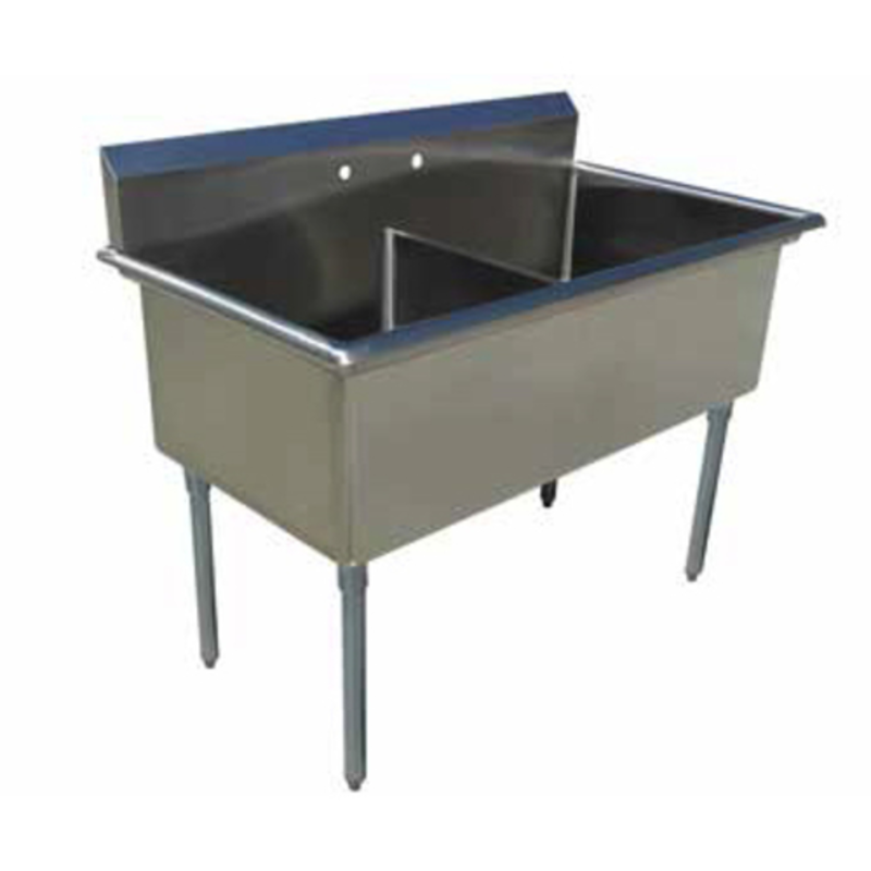 EFI SI818-2NC-E Commercial 39-Inch Double Compartment Prep Sink