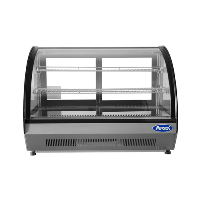 Atosa CRDC-46 35.5-Inch Refrigerated Countertop Merchandiser with Curved Glass