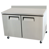 EFI CWDR2-48VC 48-Inch Commercial Worktop Refrigerator with Backsplash