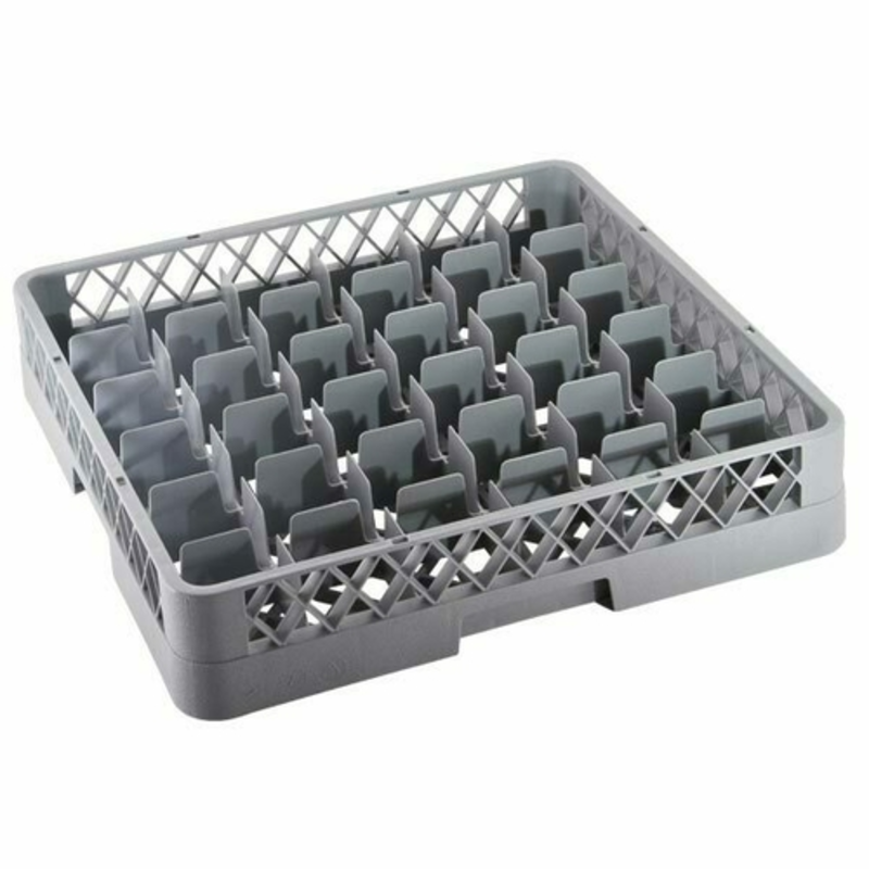 Omcan 43503 Heavy-Duty 36-Compartment Commercial Glass Washing Rack, 19.7"