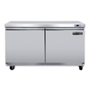 Maxx Cold MVF48UHC 48" Commercial Undercounter Freezer with solid doors and 14.1 cu. ft. storage capacity.