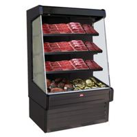 Howard-McCray SC-OM30E-3-B-LED 39-Inch Open Refrigerated Meat Display Case - Black