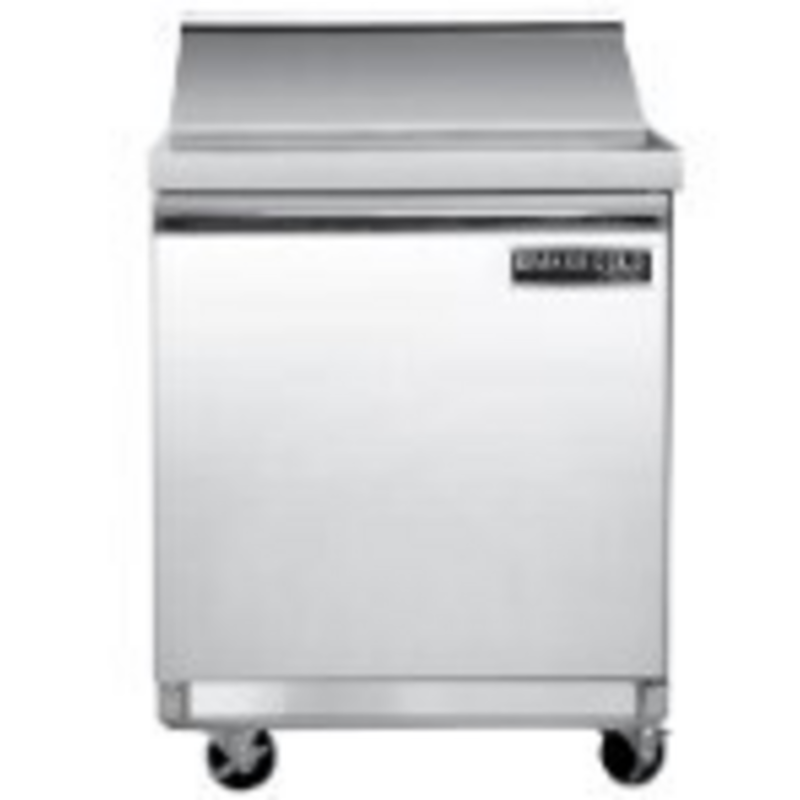 Maxx Cold MVR29SHC 29-inch commercial sandwich and salad prep refrigerator with stainless steel finish.