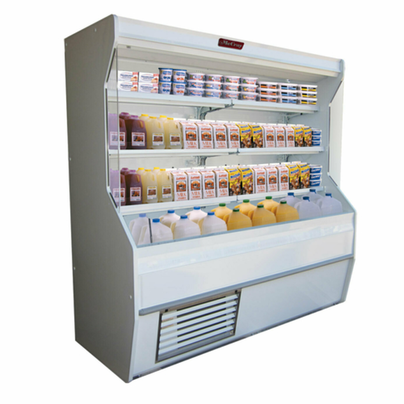 Howard-McCray 74-Inch Stainless Steel Open Refrigerated Dairy Display Case SC-D32E-6-S-LED