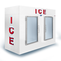 Leer L100UAGP 100 Cu. Ft. Indoor Glass Door Ice Merchandiser with Auto Defrost