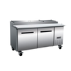 Maxx Cold MXCPP70HC Commercial Pizza Prep Cooler with two doors and spacious work surface for efficient food service.