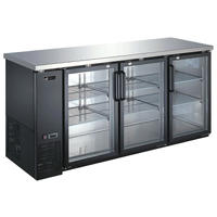 EFI CBBGDS3-72CC 72.5-Inch Sliding Glass Door Back Bar Cooler - 19.6 Cu. Ft.