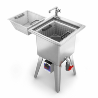 Power Soak SS-S-208-1 Continuous Motion Silverware Pre-Wash Sink System - 11 Gallon