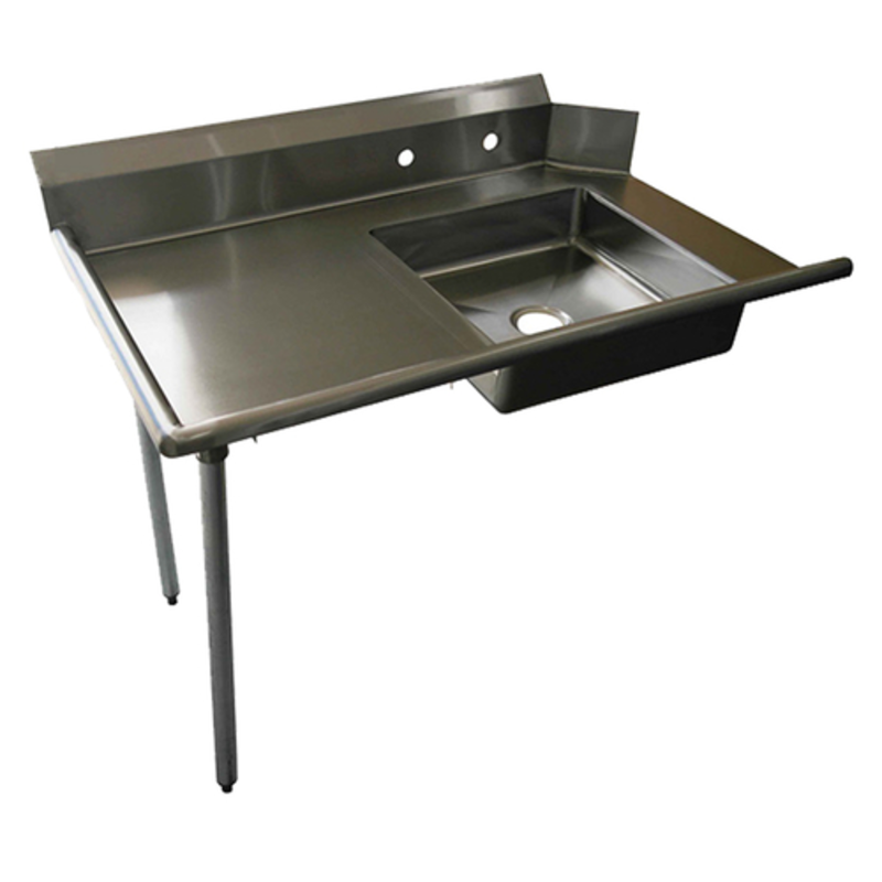 EFI SIST72L 72-Inch Left-to-Right Stainless Steel Soiled Dishtable with Pre-Rinse Sink