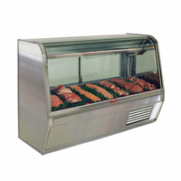Howard-McCray 74-Inch Self-Contained Curved Glass Red Meat Deli Case (SC-CMS32E-6C-S-LED)