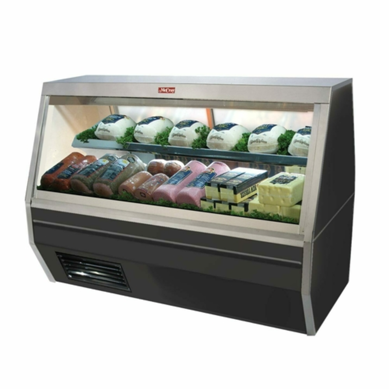 Howard-McCray SC-CDS35-4-BE-LED 50-Inch Black Double-Duty Refrigerated Deli Service Case