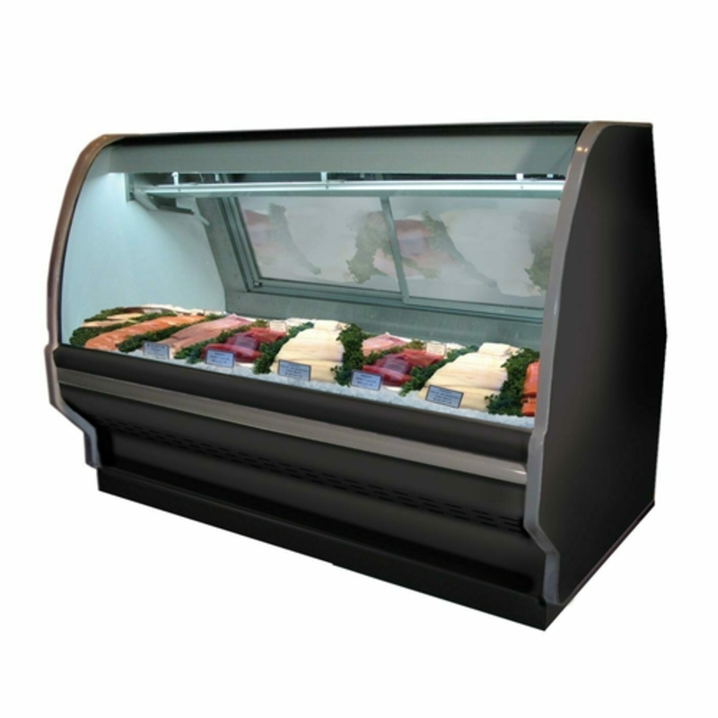 Howard-McCray SC-CFS40E-8C-BE-LED 99.5-Inch Curved Glass Seafood & Poultry Display Case