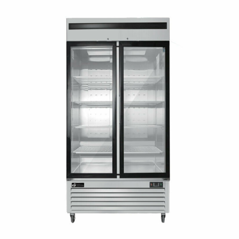EFI C2-39GDSVC 39.5-Inch Versa-Chill Double Glass Door Merchandising Refrigerator