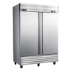 Maxx Cold MVF-49FDHC V-Series 54-Inch Reach-In Freezer with two doors, perfect for commercial kitchens.