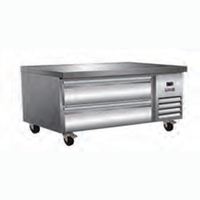 IKON ICBR-38 38-Inch Commercial Refrigerated Chef Base with two drawers and stainless steel finish.