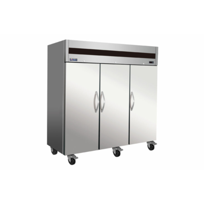 IKON IT82R 81-Inch Three-Section Solid Door Commercial Refrigerator