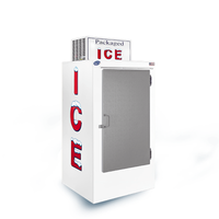 Leer L030UASP 30 Cu. Ft. Solid Door Outdoor Ice Merchandiser - 36-Inch