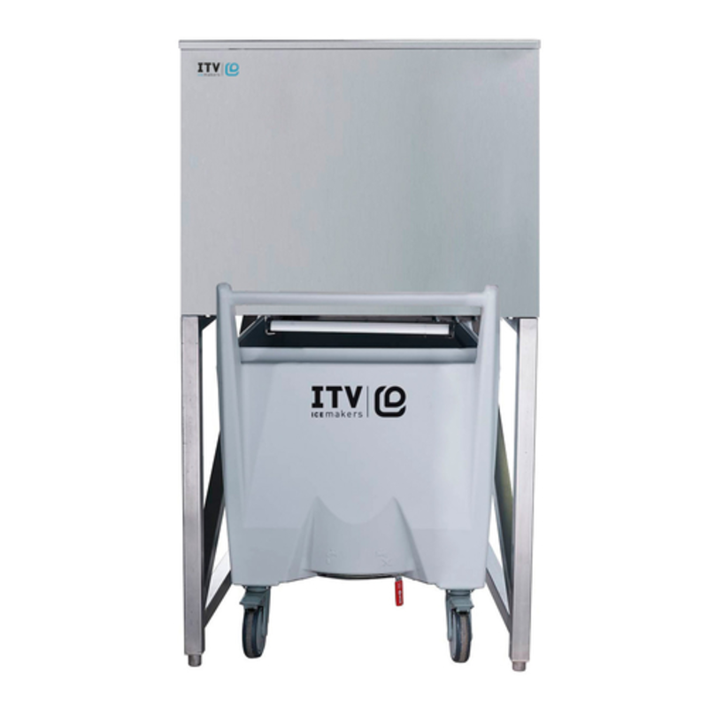 ITV SCS-350 30-Inch Commercial Ice Storage Bin with Transport Cart for efficient ice management