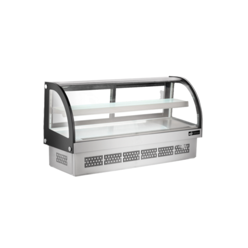 EFI CGCM-CT-6033 60.5" Drop-In Refrigerated Countertop Merchandiser with Curved Glass