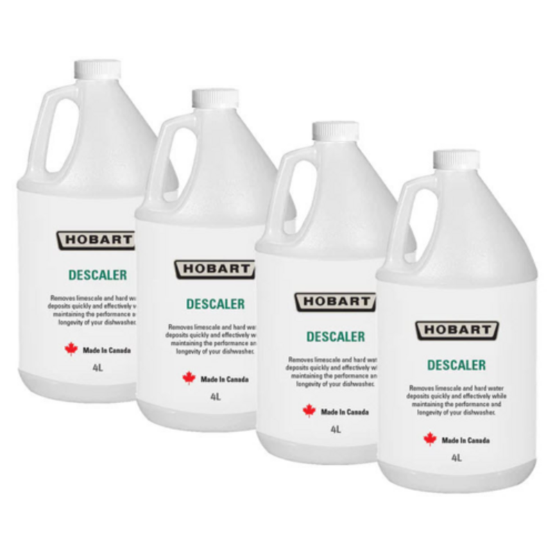 Hobart Commercial Descaler and Delimer Case - 4x 4L Jugs