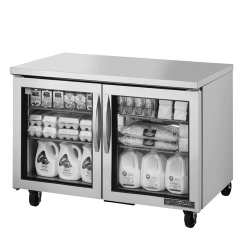 True 48-Inch Glass Door Commercial Undercounter Refrigerator TUC-48G-HC~FGD01