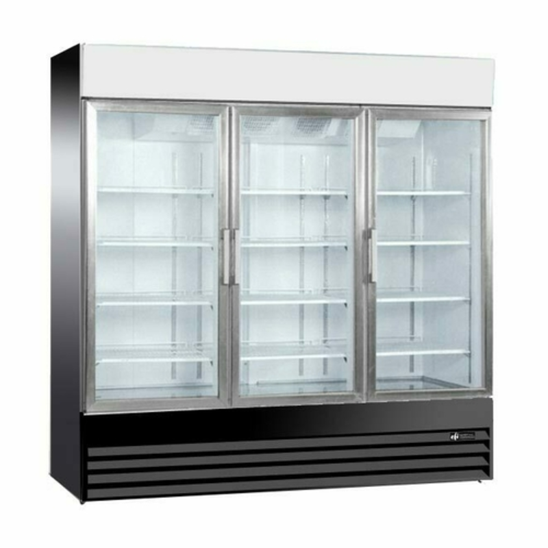 EFI C3-78GDVCX 78.3-Inch Three-Door Glass Merchandising Refrigerator - 53 Cu. Ft.