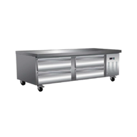 Maxx Cold MXCB72HC 74-Inch 4-Drawer Refrigerated Chef Base Equipment Stand for commercial kitchen use.