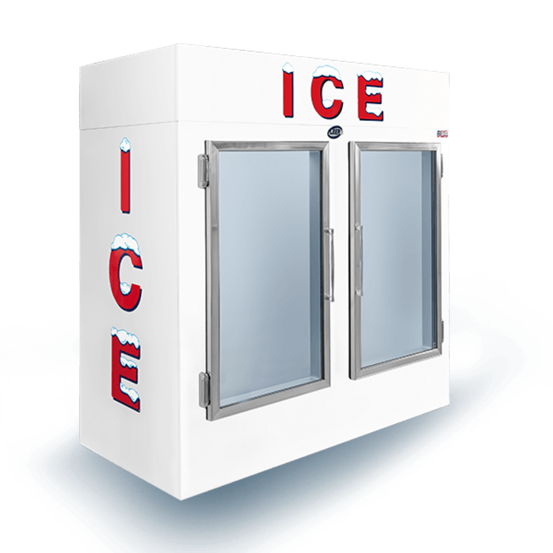 Leer L064UCGP 65 Cu. Ft. 64-Inch Indoor Glass Door Ice Merchandiser