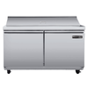 Maxx Cold MVR48SHC Refrigerated Sandwich Prep Station front view with stainless steel finish.