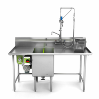 Power Soak 66-Inch Power Wash Prep Sink System PPA2B-66R-208-1